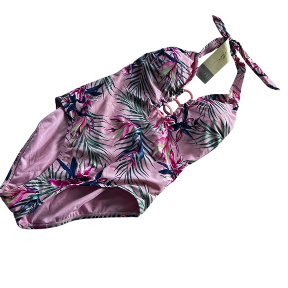 NWT Modern Profile by Gottex One Piece Swimsuit in Pink Tropical Floral size 8 - Picture 4 of 8